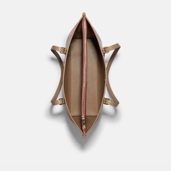 Coach Mollie Tote In Signature Jacquard With Stripes - Picture 11 of 12